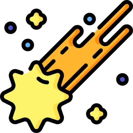Shooting star Special Lineal color icon