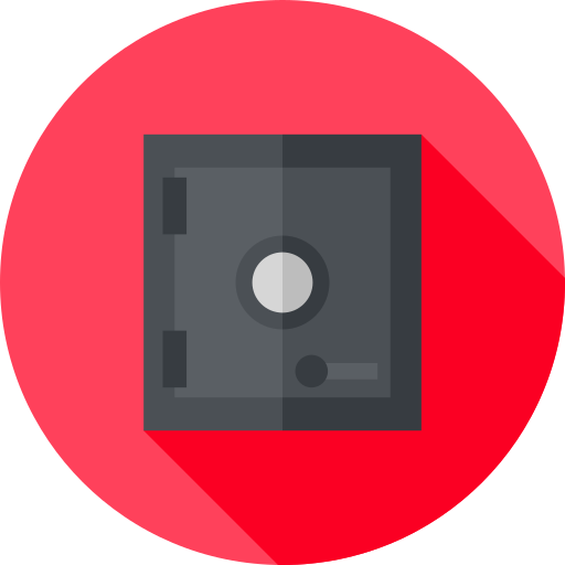 Strongbox Flat Circular Flat icon