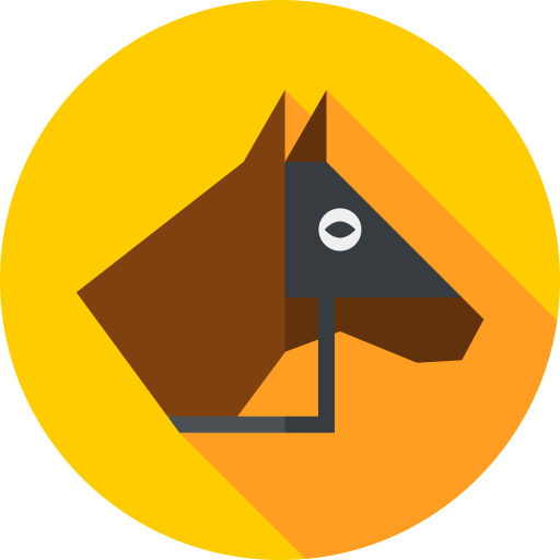Horse racing Flat Circular Flat icon