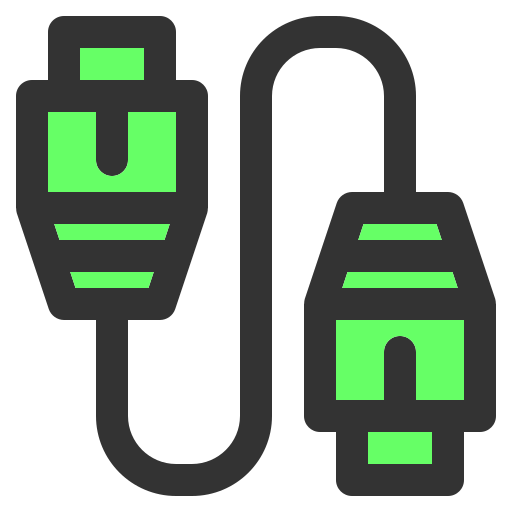 cable de red Generic Outline Color icono