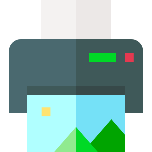 imprimante Basic Straight Flat Icône