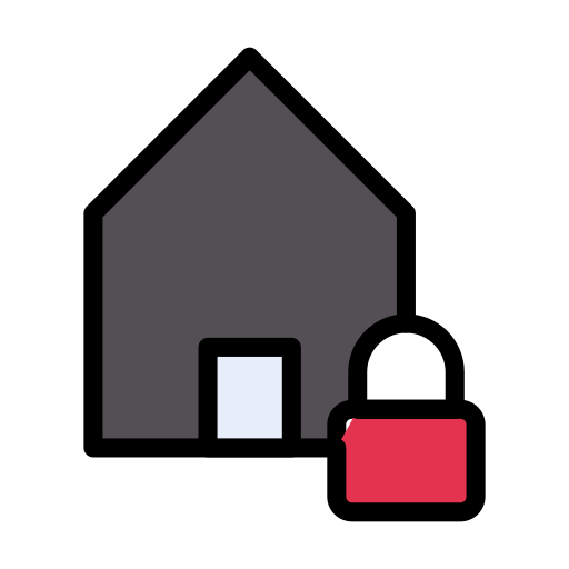 Home security Vector Stall Lineal Color icon