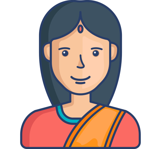 mujer india Generic Outline Color icono