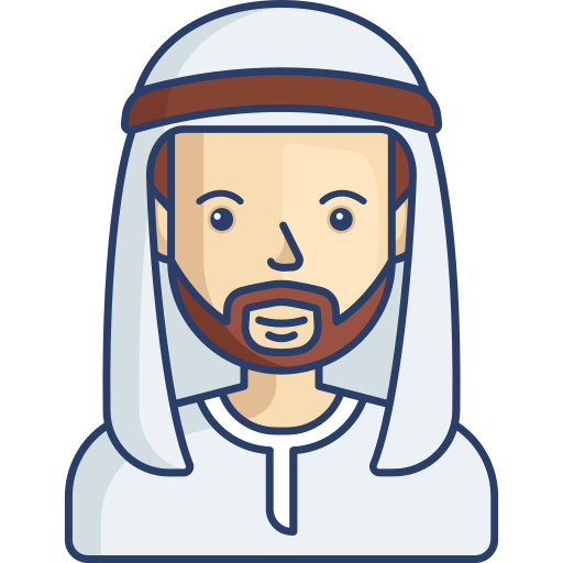 arabski mężczyzna Generic Outline Color ikona