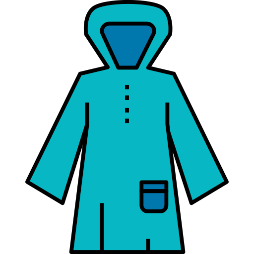płaszcz przeciwdeszczowy Generic Outline Color ikona