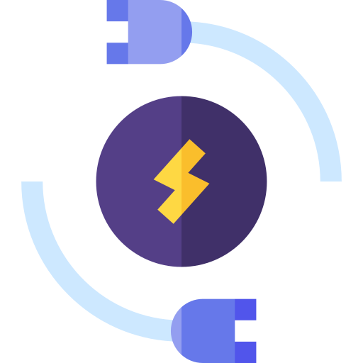 energia electrica Basic Straight Flat icono