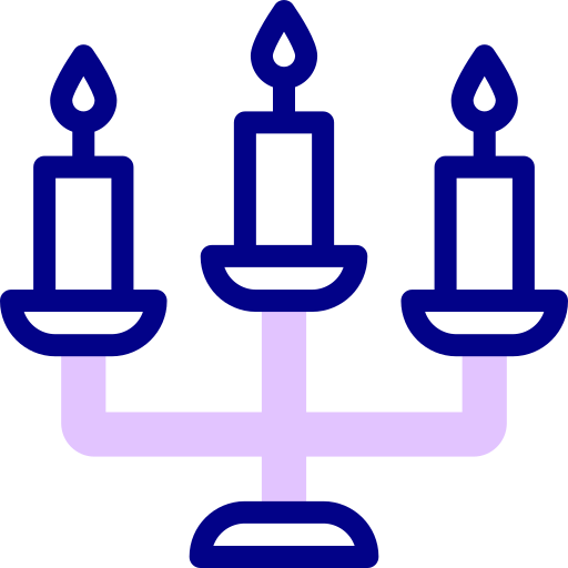 Candelabra Detailed Mixed Lineal color icon