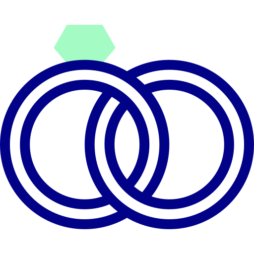 anel de noivado Detailed Mixed Lineal color Ícone