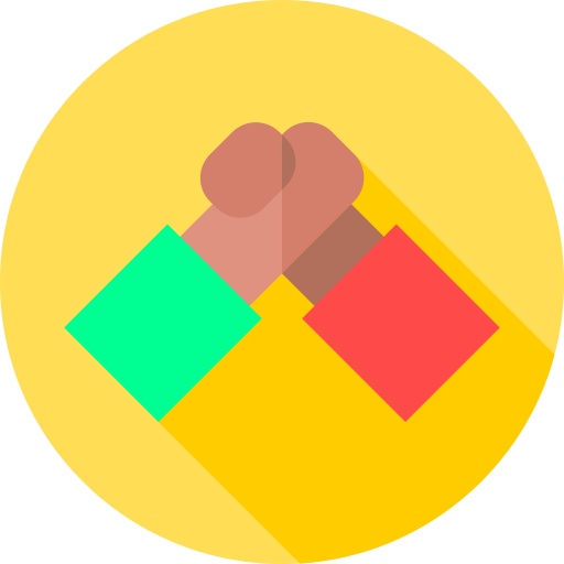 팔씨름 Flat Circular Flat icon