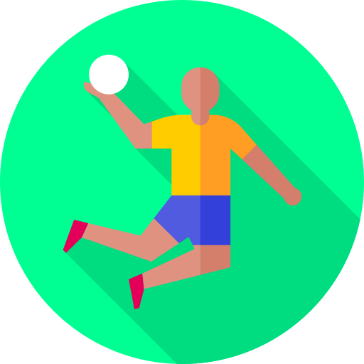 Handball Flat Circular Flat icon
