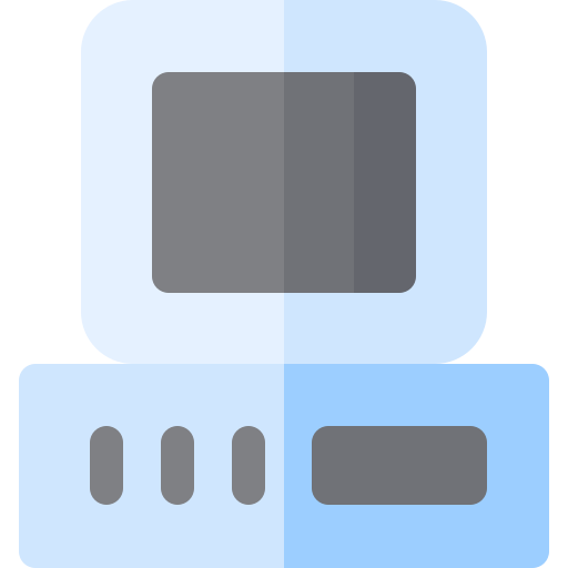 computadora Basic Rounded Flat icono