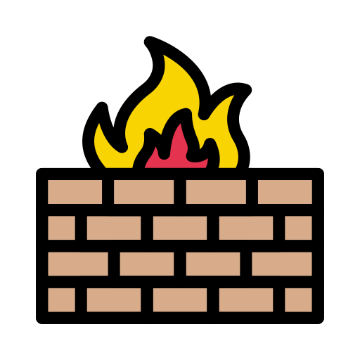 firewall Vector Stall Lineal Color icon
