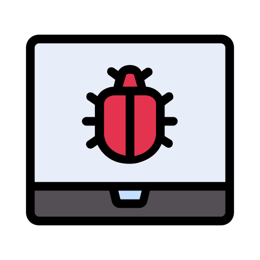 Bug Vector Stall Lineal Color icon