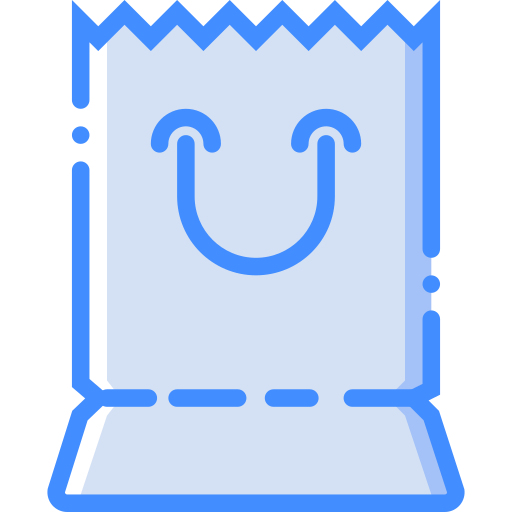 plastic tas Basic Miscellany Blue icoon