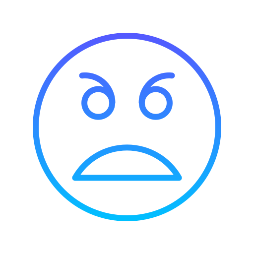 Angry face Generic Gradient icon