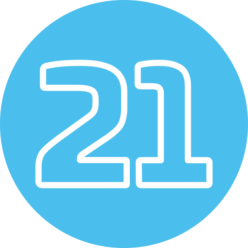 Twenty one Generic Flat icon