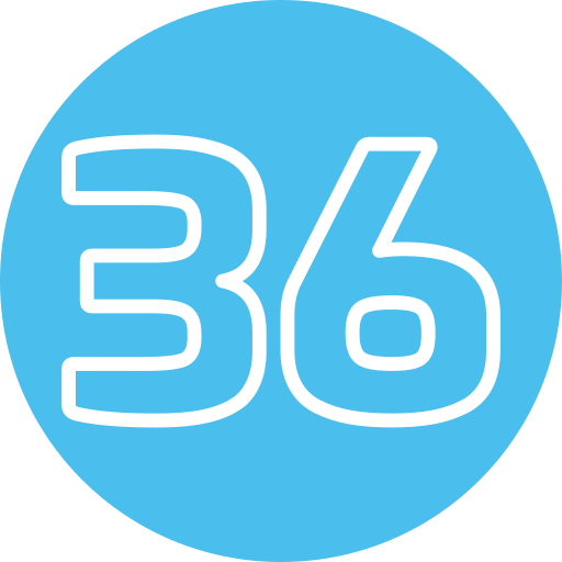 treinta y seis Generic Flat icono