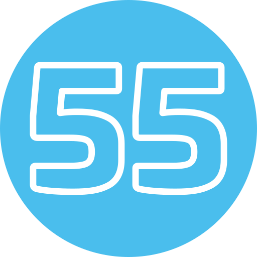 cincuenta y cinco Generic Flat icono