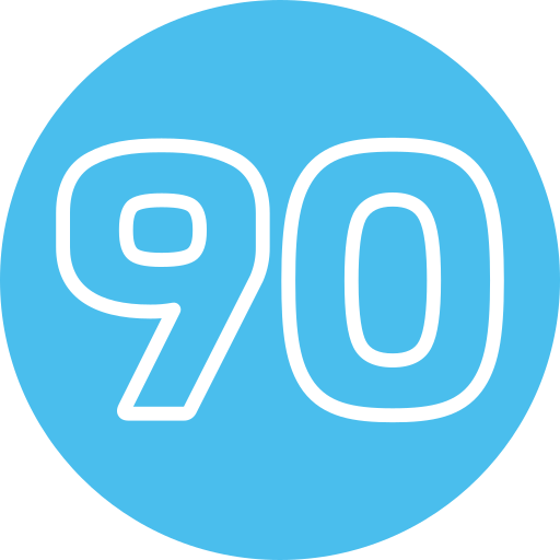 Ninety Generic Flat icon