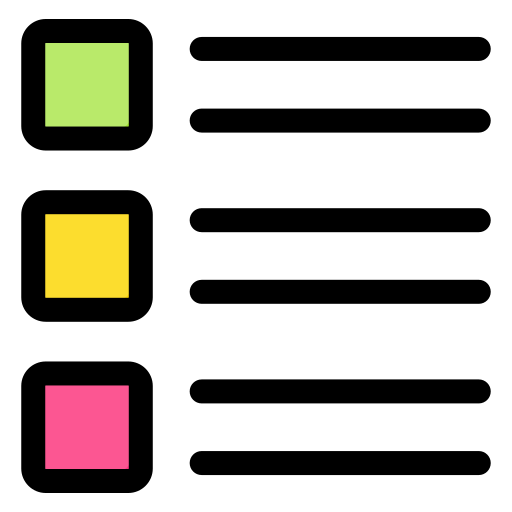 항목 나열 Generic Outline Color icon