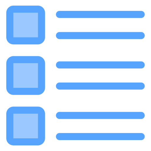 List items Generic Blue icon