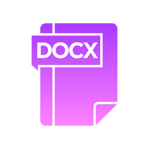 docx Generic Flat Gradient ikona