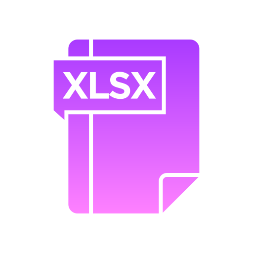 xlsx Generic Flat Gradient icon