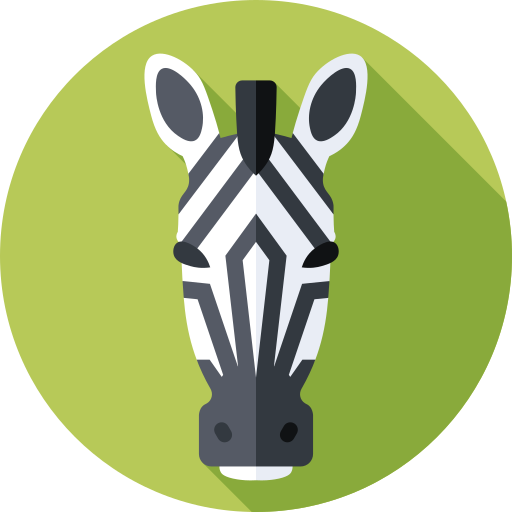 zebra Flat Circular Flat ikona