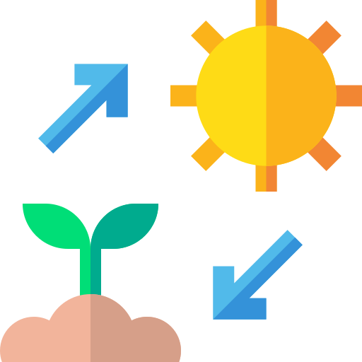 fotosynthese Basic Straight Flat icoon