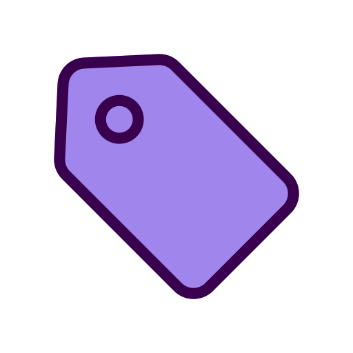 Label Generic Outline Color icon