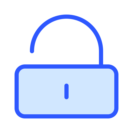 ロックを解除する Generic Blue icon