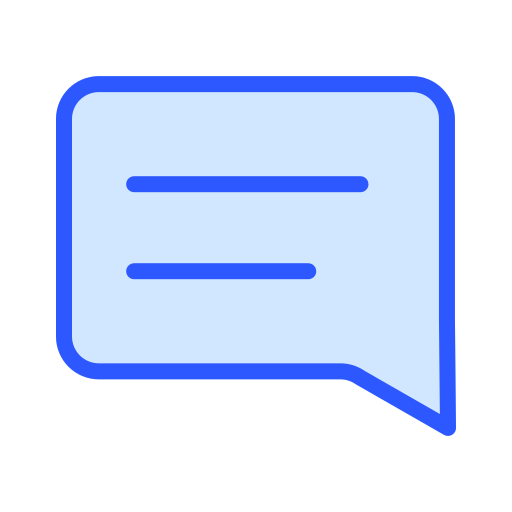 チャットボックス Generic Blue icon