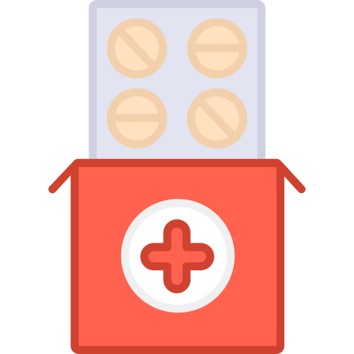 caja de pastillas Generic Flat icono