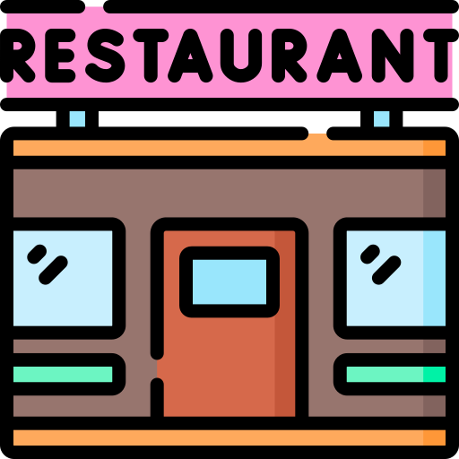 edificio del ristorante Special Lineal color icona