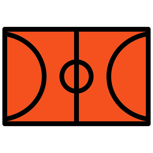 cancha de baloncesto Generic Outline Color icono