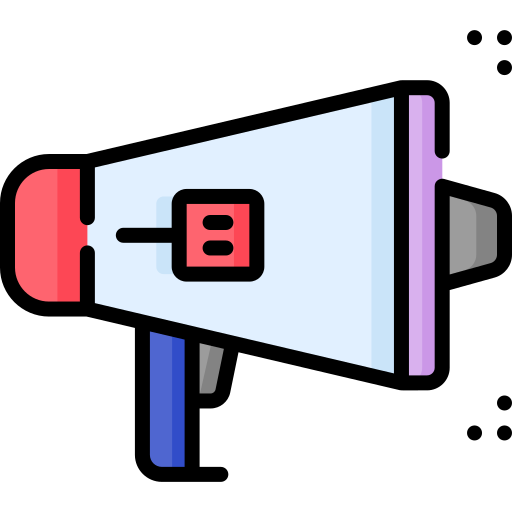 megáfono Special Lineal color icono