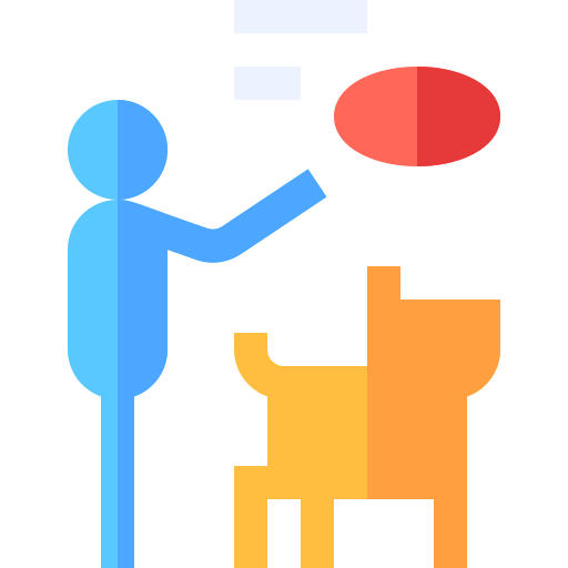 Dog competition Basic Straight Flat icon