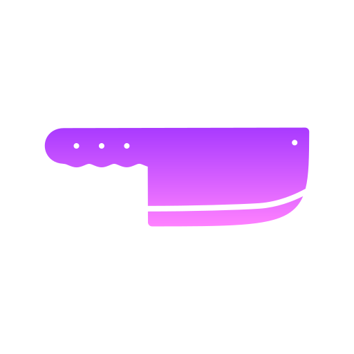 cuchilla de carnicero Generic Flat Gradient icono