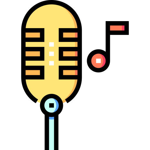 mikrofon Detailed Straight Lineal color ikona