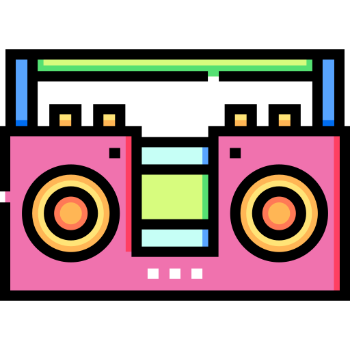 Boombox Detailed Straight Lineal color icon