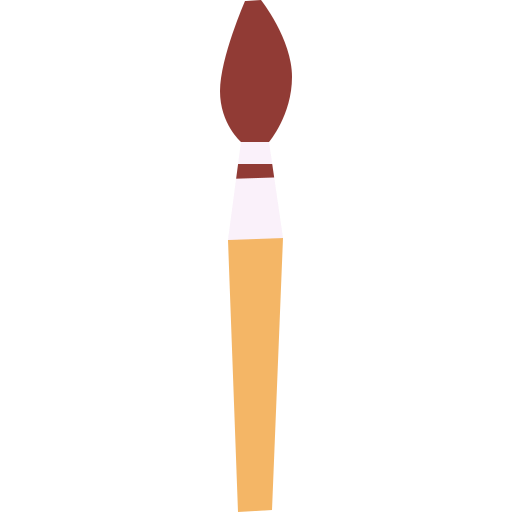Paintbrush Cartoon Flat icon