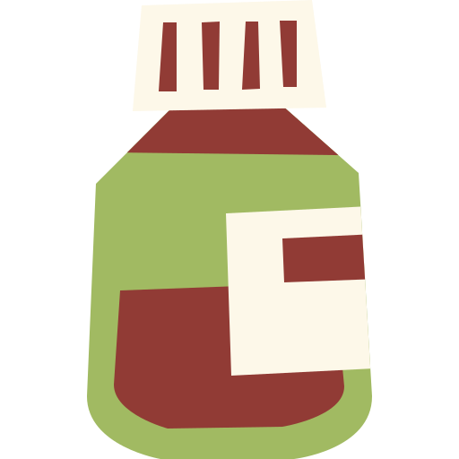 botella de tinta Cartoon Flat icono