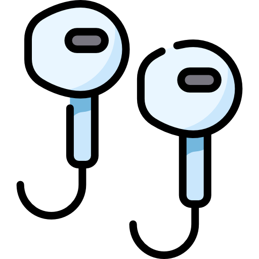 auriculares Kawaii Lineal color icono