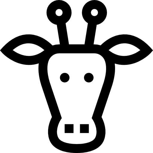jirafa Basic Straight Lineal icono
