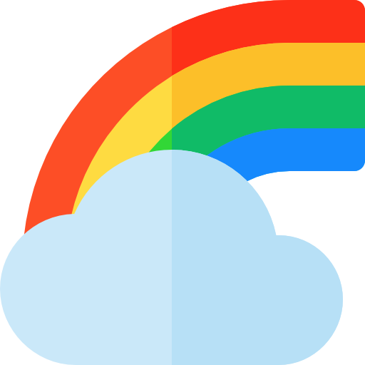arco iris Basic Rounded Flat Ícone