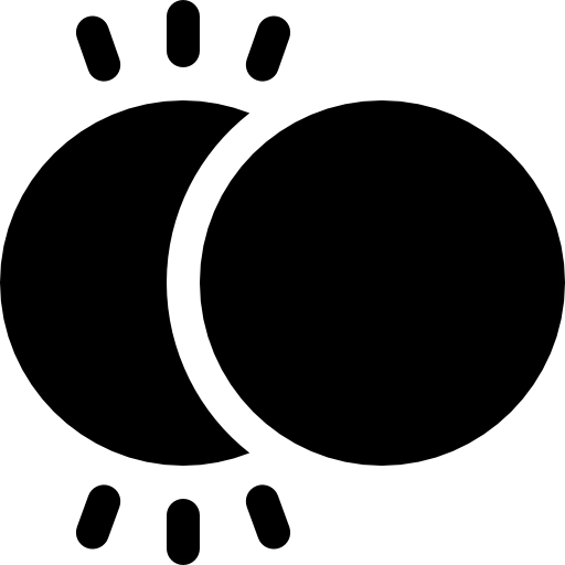 日食 Basic Rounded Filled icon