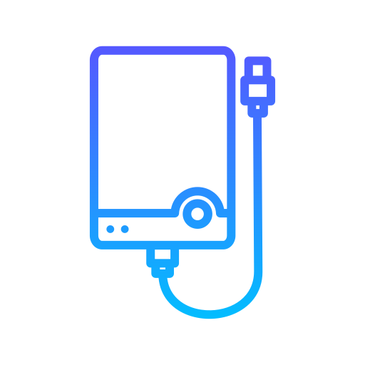 External hard drive Generic Gradient icon