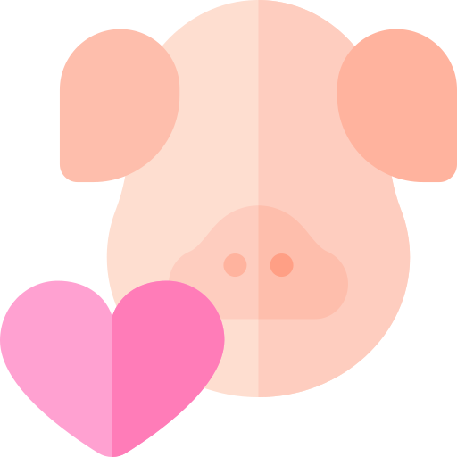 свинья Basic Rounded Flat иконка