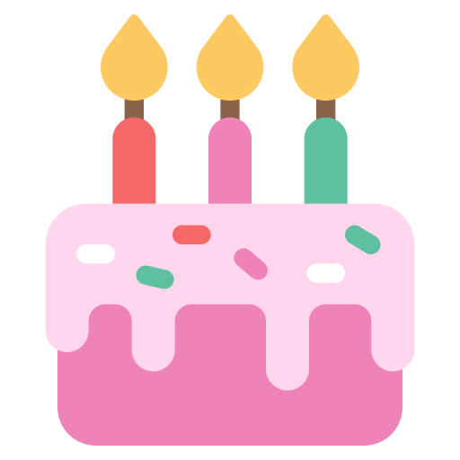 Торт на день рождения Generic Flat иконка