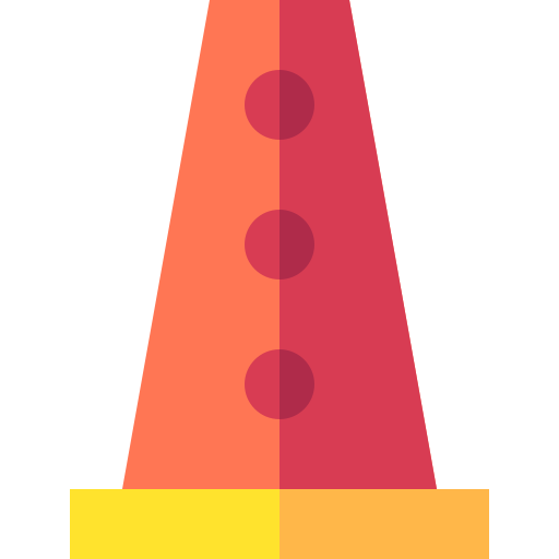 cone Basic Straight Flat Ícone